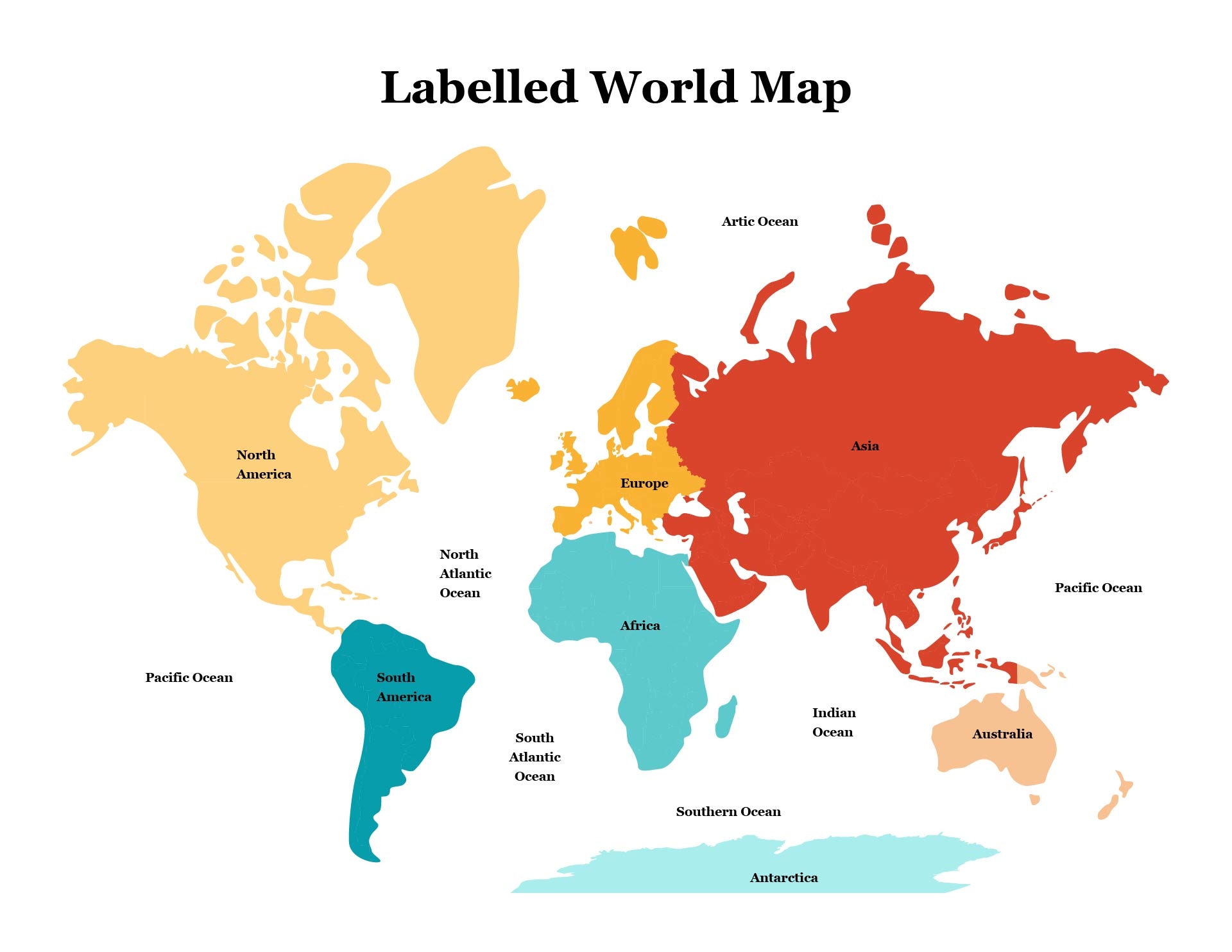A4 Size World Map Printable A4 Size World Map Printable