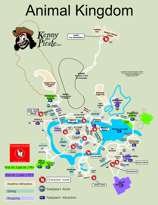 Animal Kingdom Printable Map