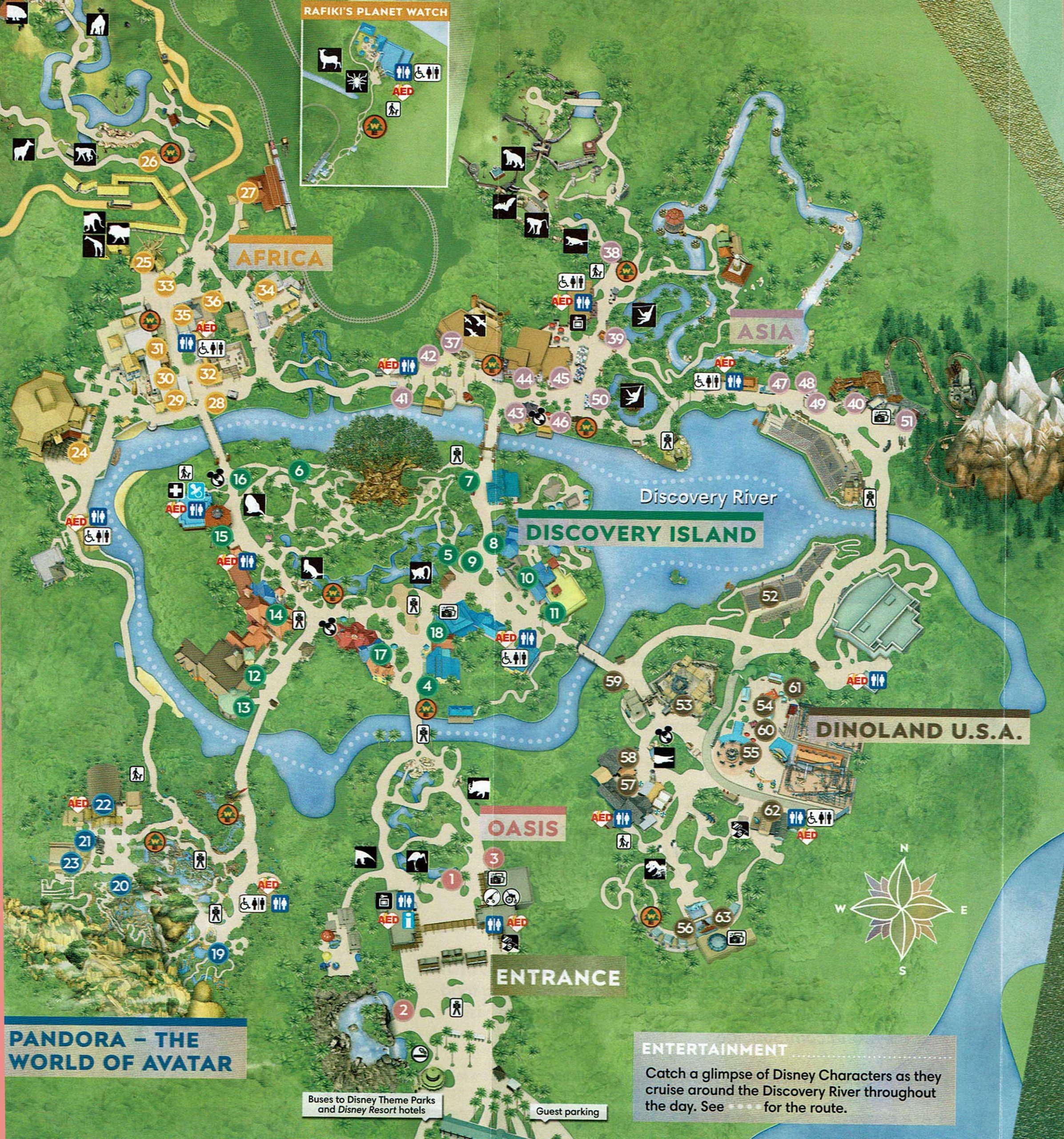 Animal Kingdom Printable Map 2024