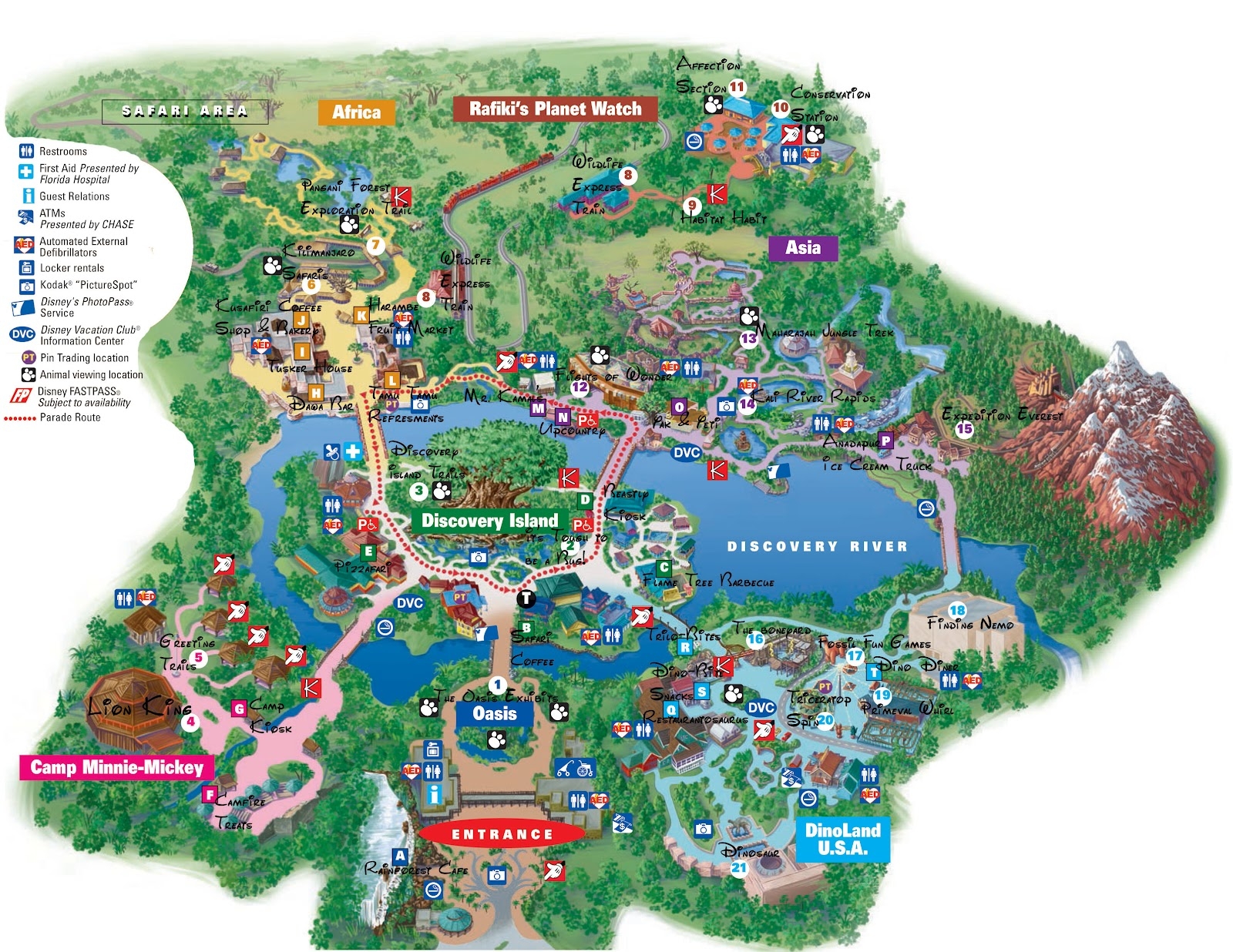 Animal Kingdom Printable Map