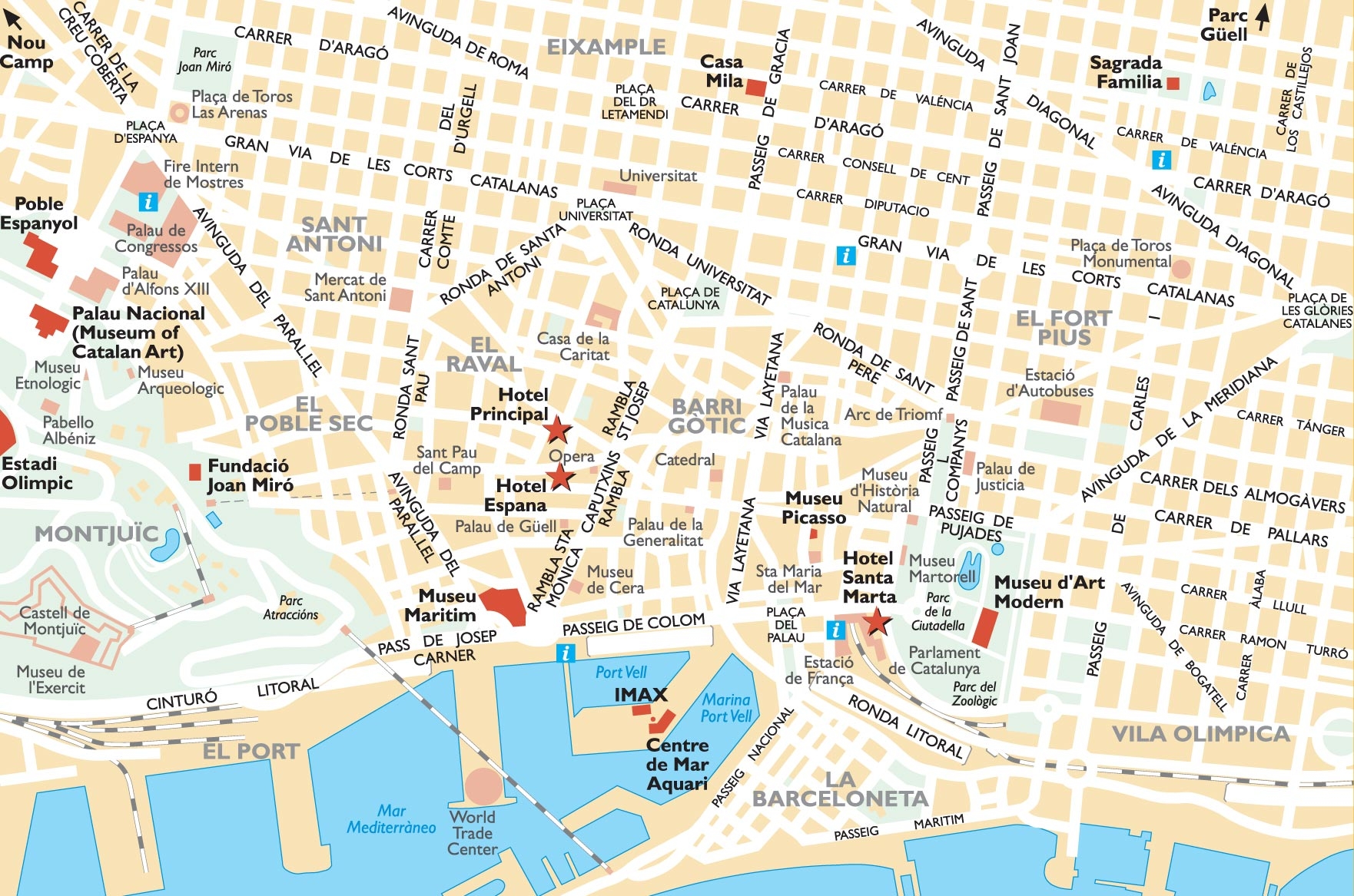 Barcelona City Map Printable