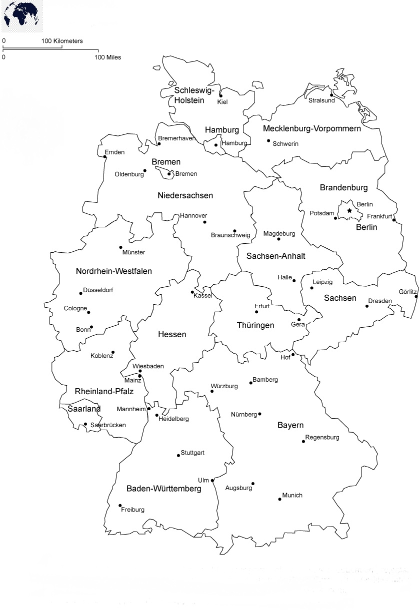 Blank Map Of Germany Printable Blank Map Of Germany Printable