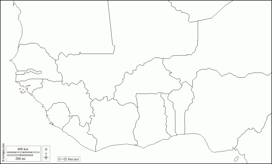 Blank Map Of Western Africa
