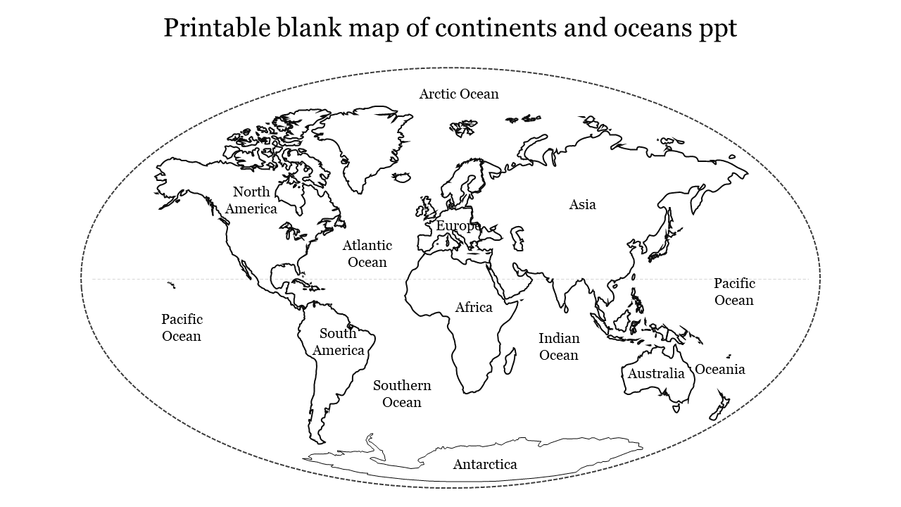 Blank Maps Of Continents And Oceans Printable Adams Printable Map