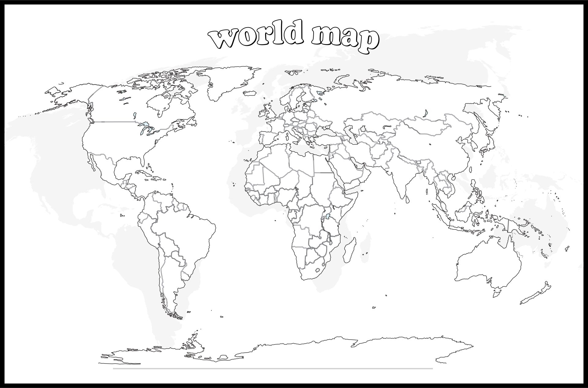 Blank World Map Countries Printable Blank World Map Countries Printable