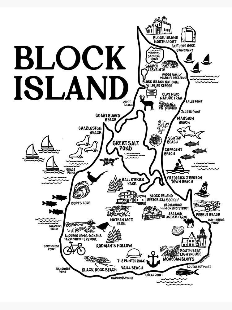 Block Island Map Printable Block Island Map Printable