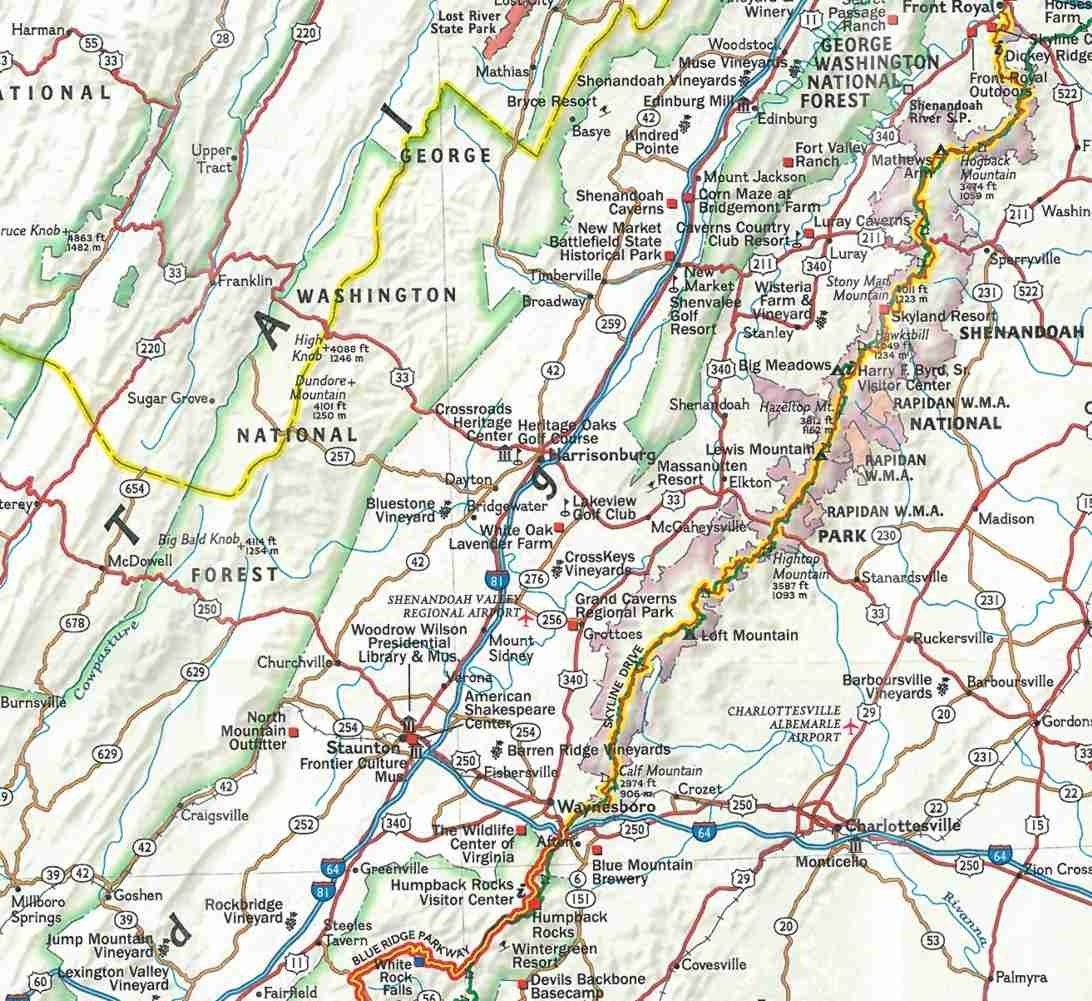 Blue Ridge Parkway Printable Map Blue Ridge Parkway Printable Map