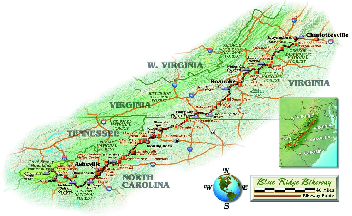 Blue Ridge Parkway Printable Map Blue Ridge Parkway Printable Map