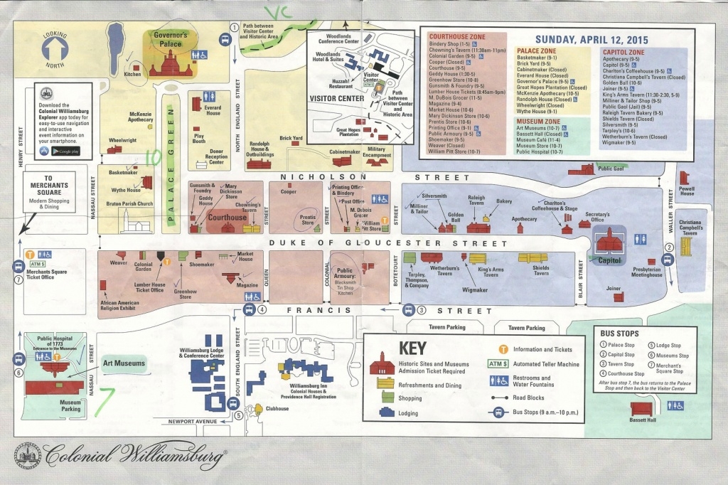 Colonial Williamsburg Printable Map