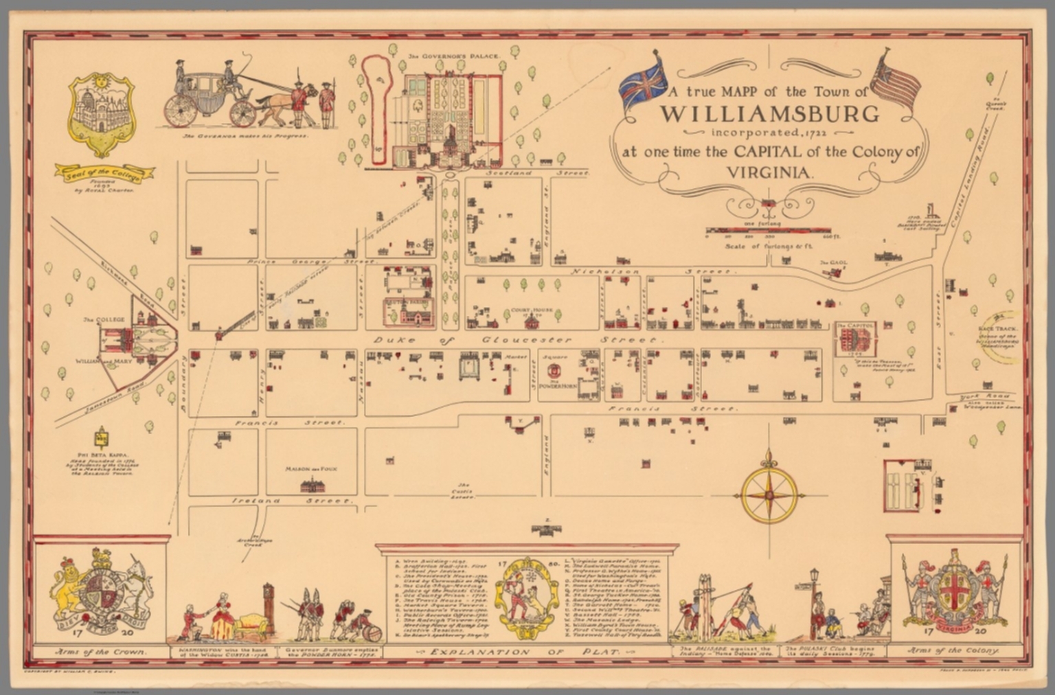 Colonial Williamsburg Printable Map