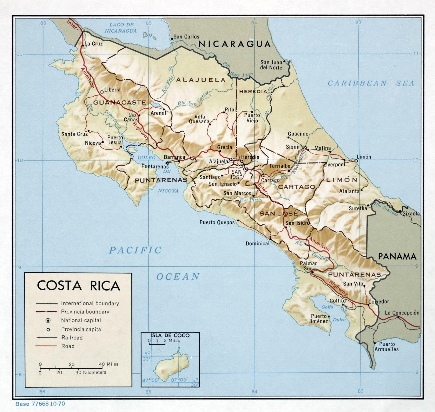 printable costa rica map printable costa rica map