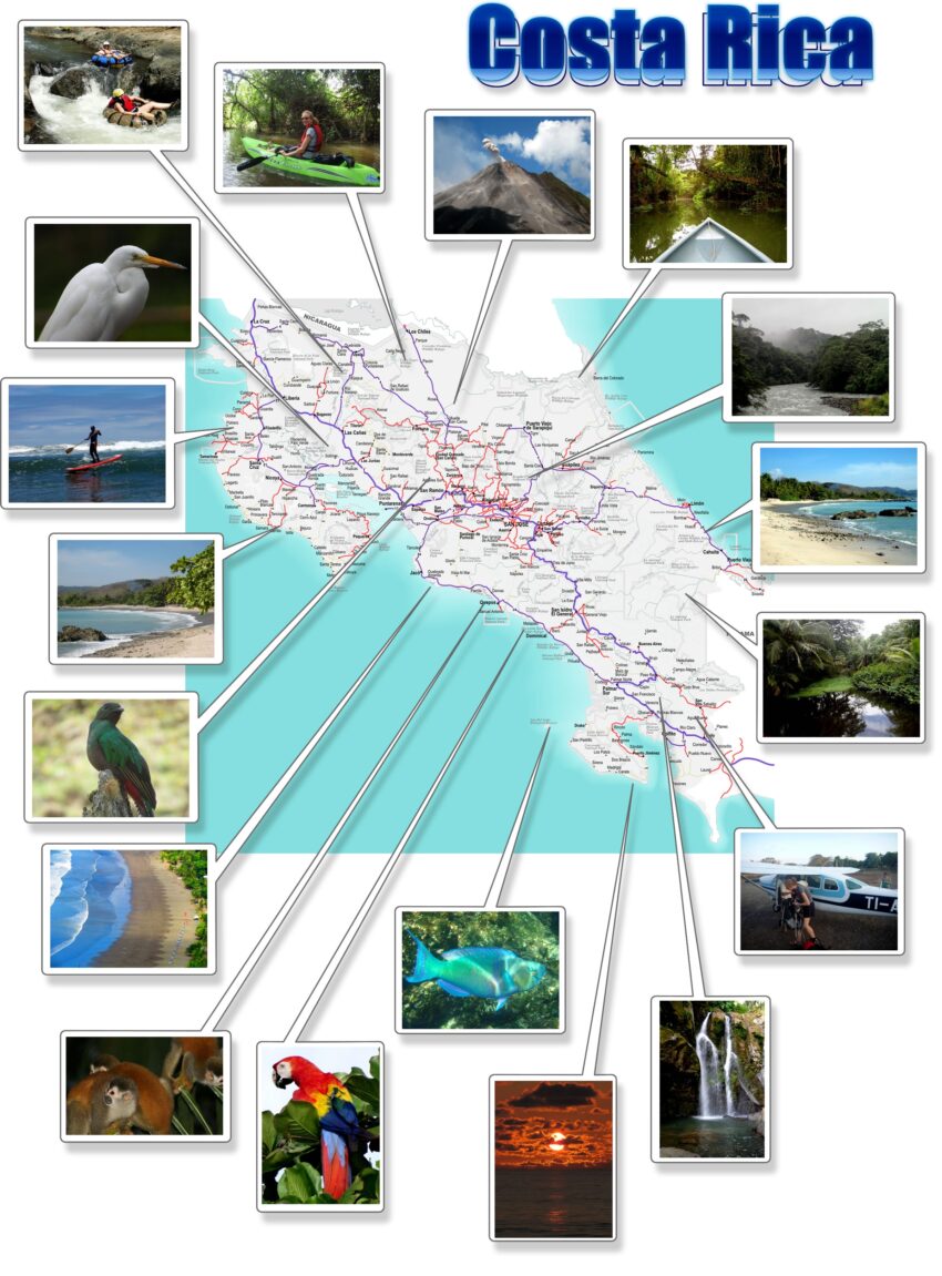 Costa Rica Tourist Map Pdf Free Printable Infoupdate