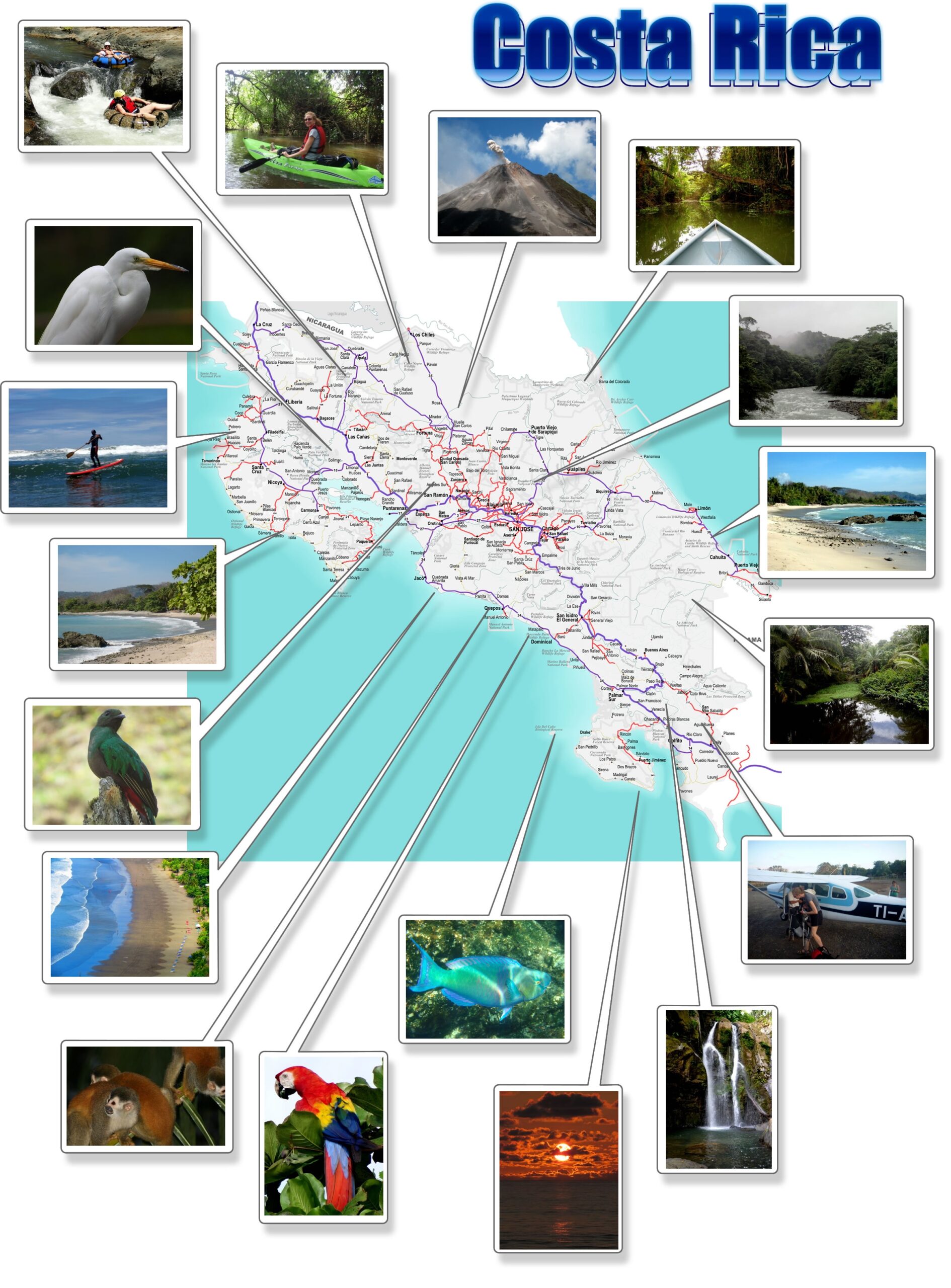 Costa Rica Tourist Map Pdf Free Printable Infoupdate Costa Rica Tourist Map Pdf Free Printable Infoupdate
