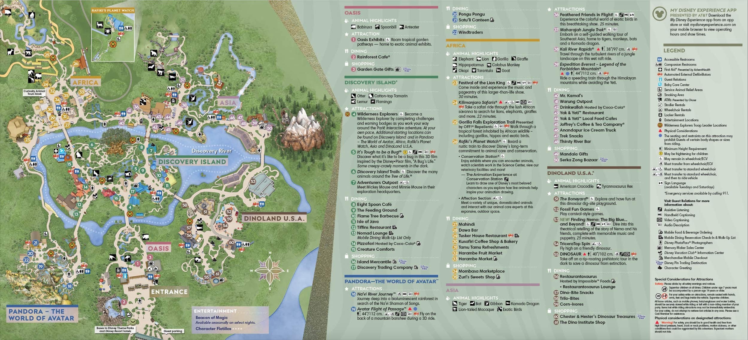 Disney S Animal Kingdom Map Theme Park Map Printable Templates Online 