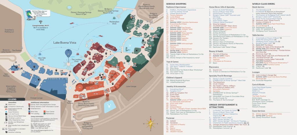 Disney Springs Printable Map 2017 Adams Printable Map