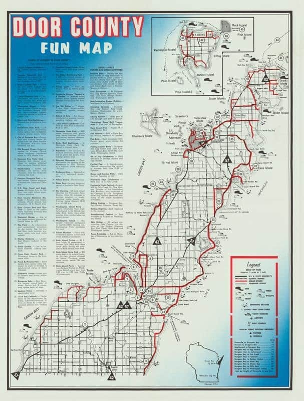 Door County Map Printable