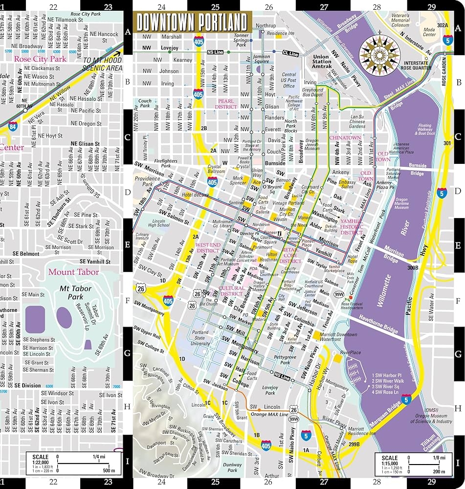 Downtown Portland Map Printable