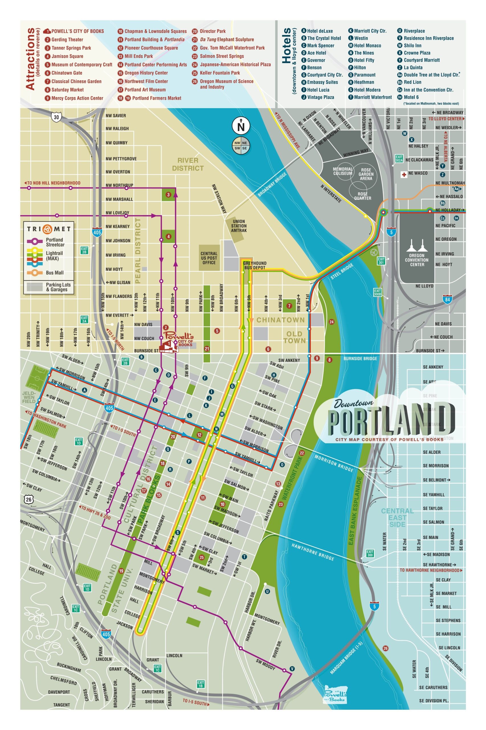 Downtown Portland Map Printable