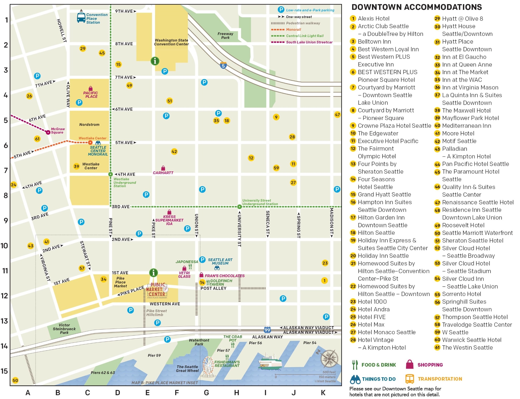 Downtown Seattle Map Printable