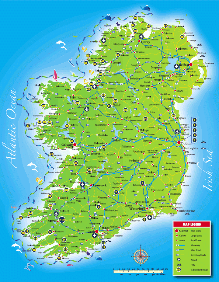 Driving Map Of Ireland Printable Free Adams Printable Map Driving Map Of Ireland Printable Free Adams Printable Map
