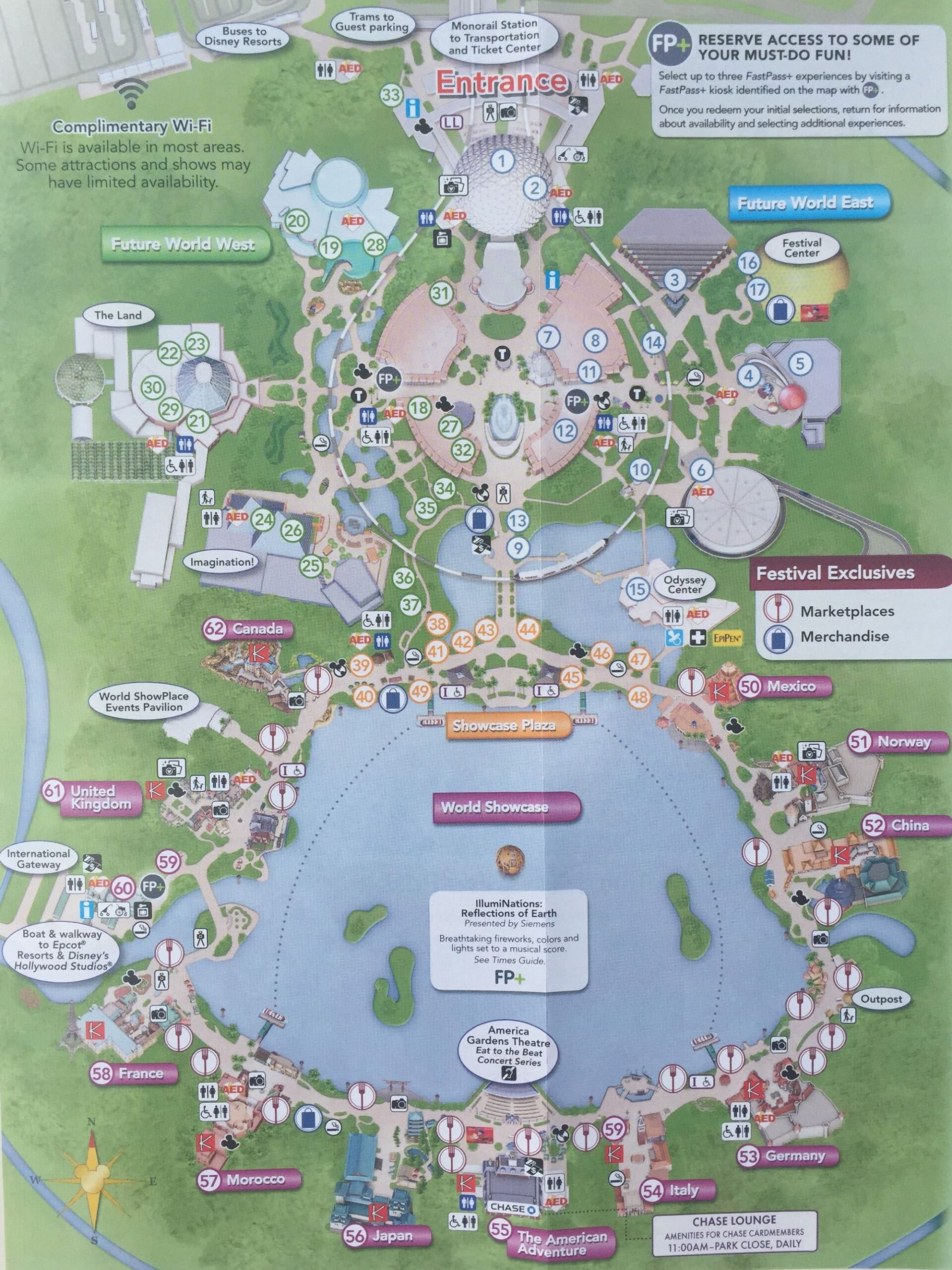 Epcot Printable Map