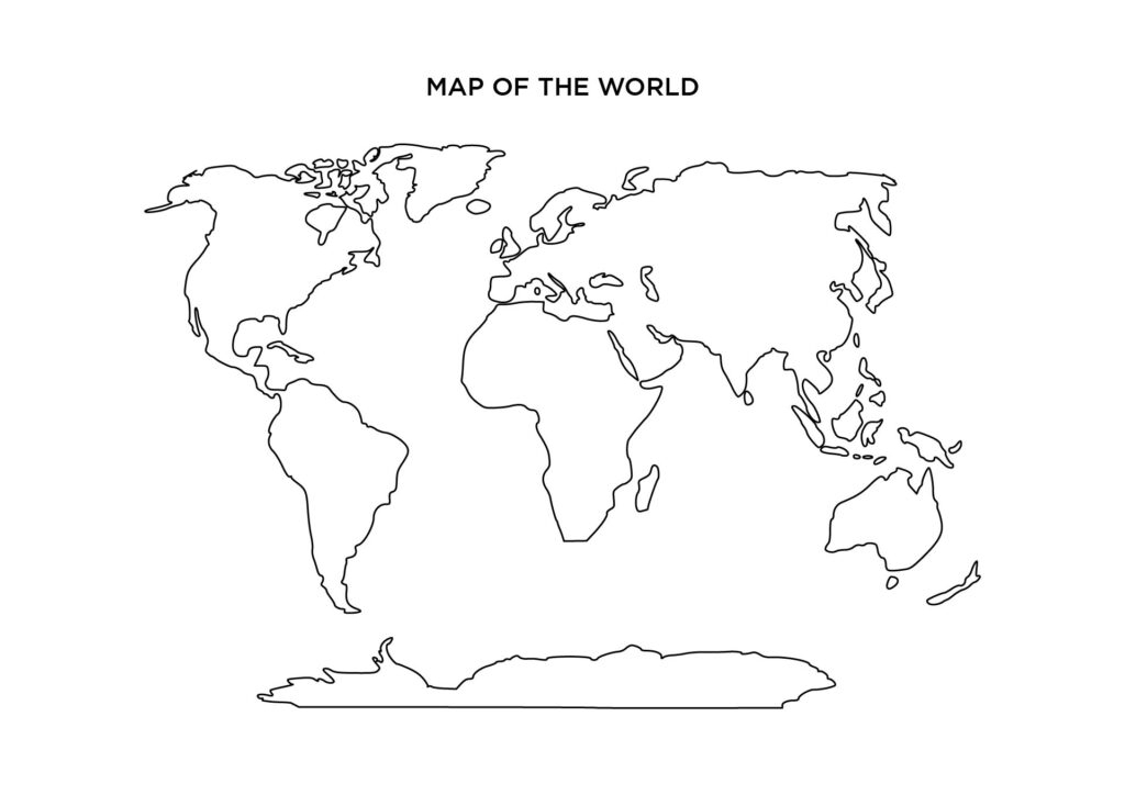 Free Blank World Map Continents Printable Printables For Everyone