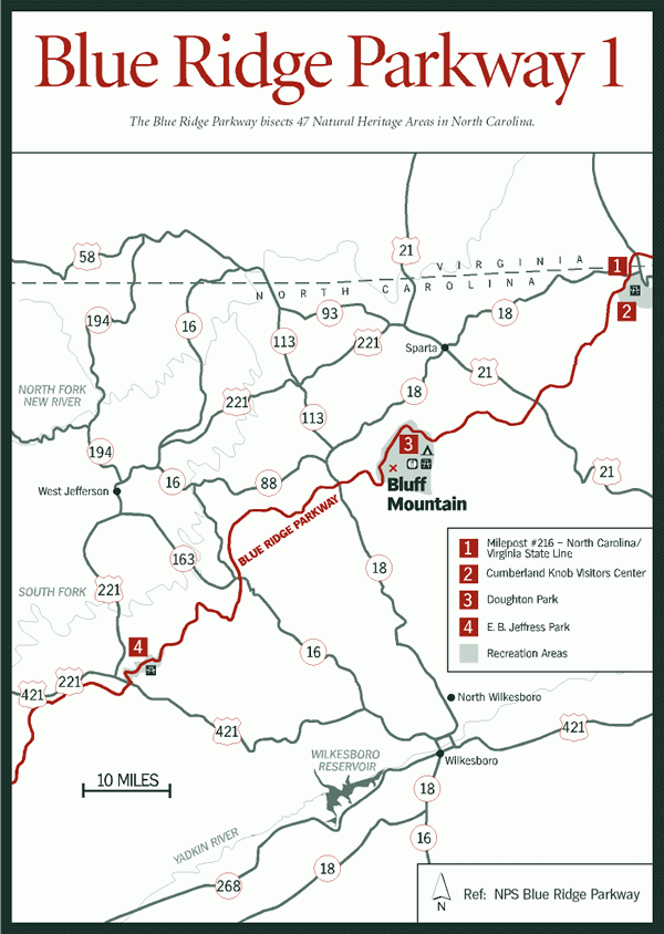 blue ridge parkway map printable