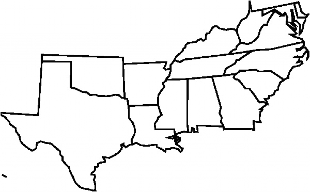 Free Printable Blank Southeast Region Map