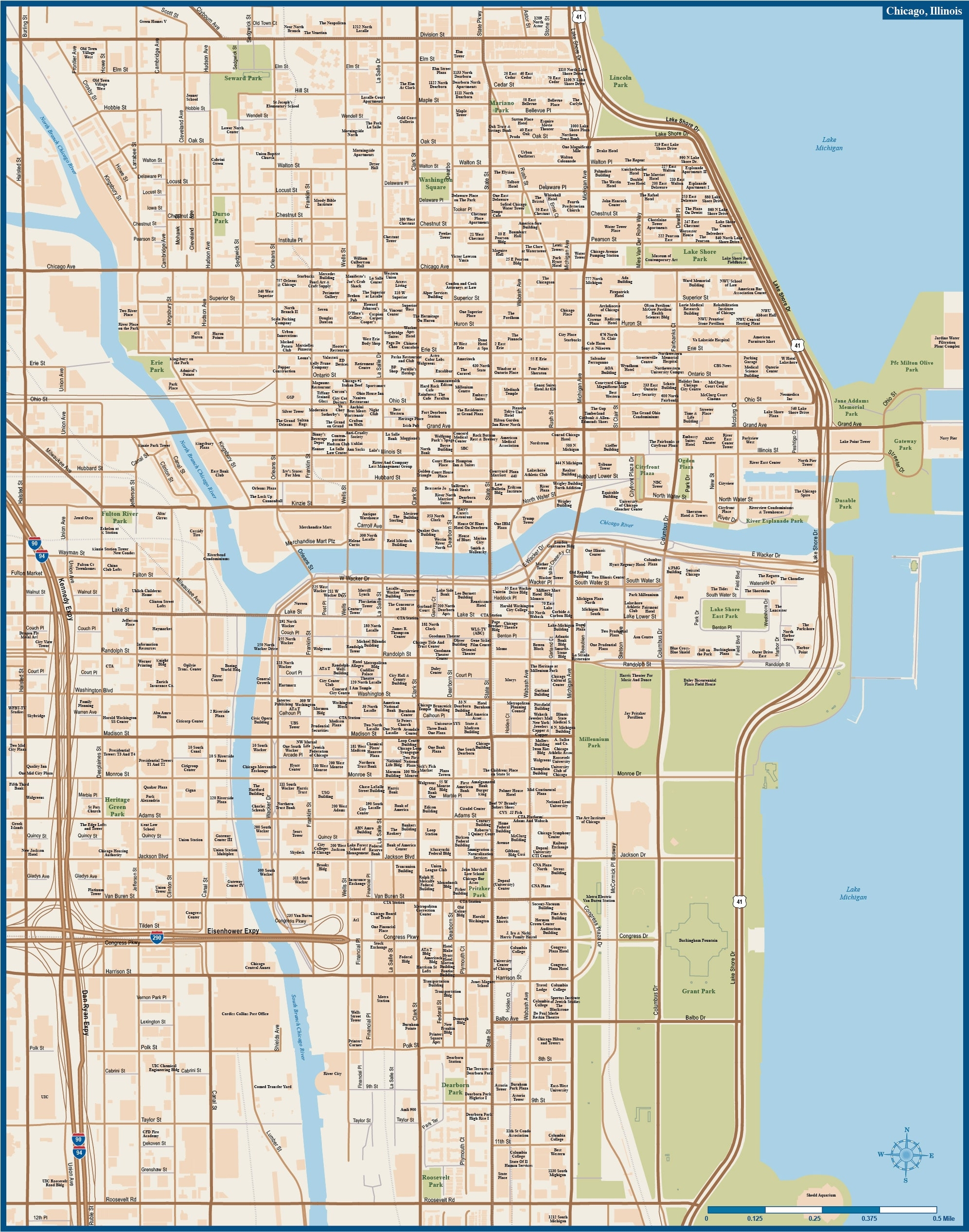 Free Printable Chicago Map Your City Guide Printables For Everyone Free Printable Chicago Map Your City Guide Printables For Everyone