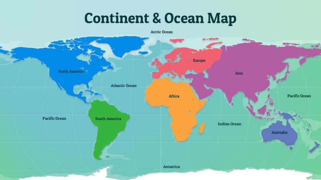 Free Printable Continent Ocean Map Year Edition Printables For 