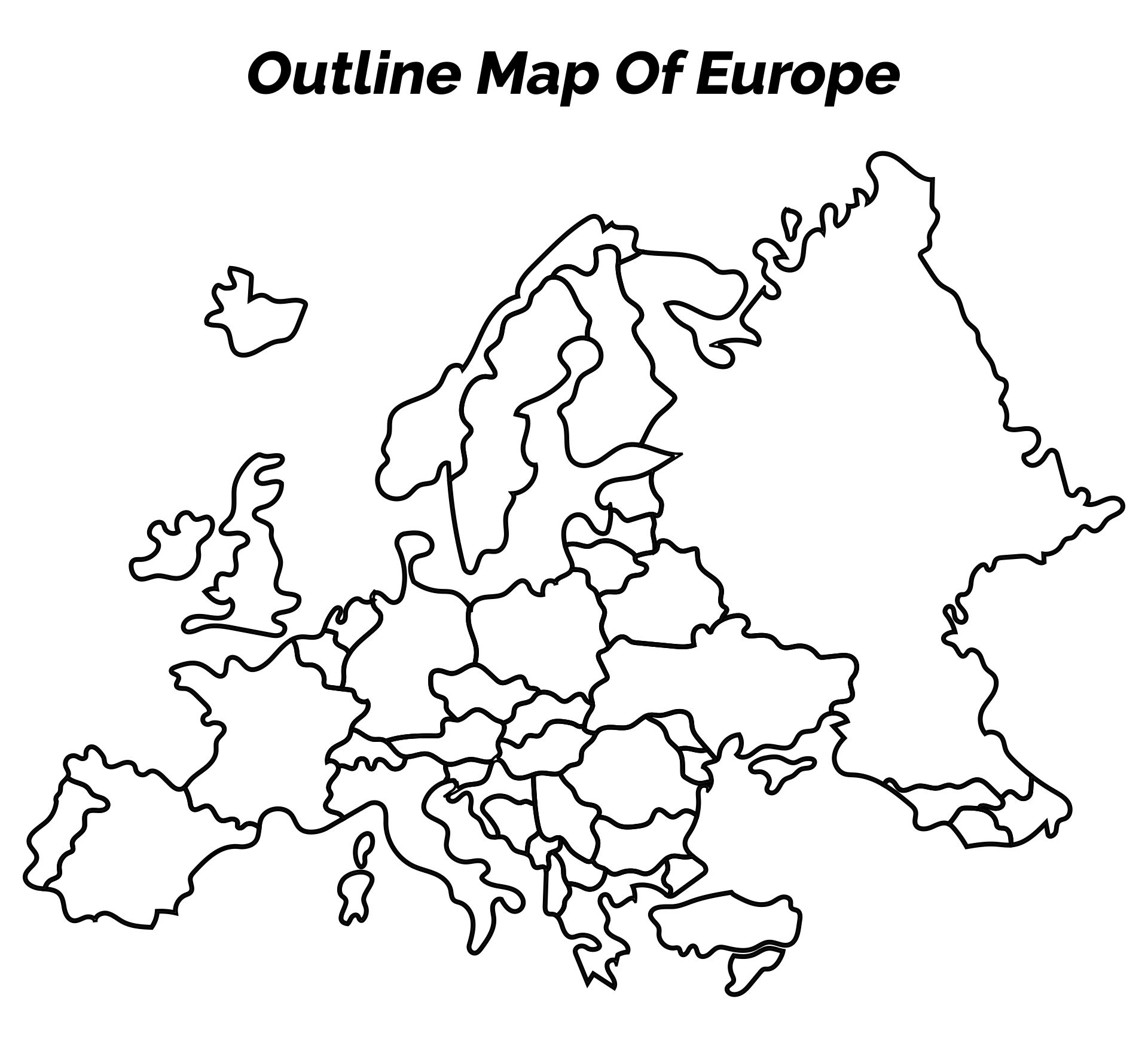 Free Printable Europe Map Easy Download Use Printables For Everyone
