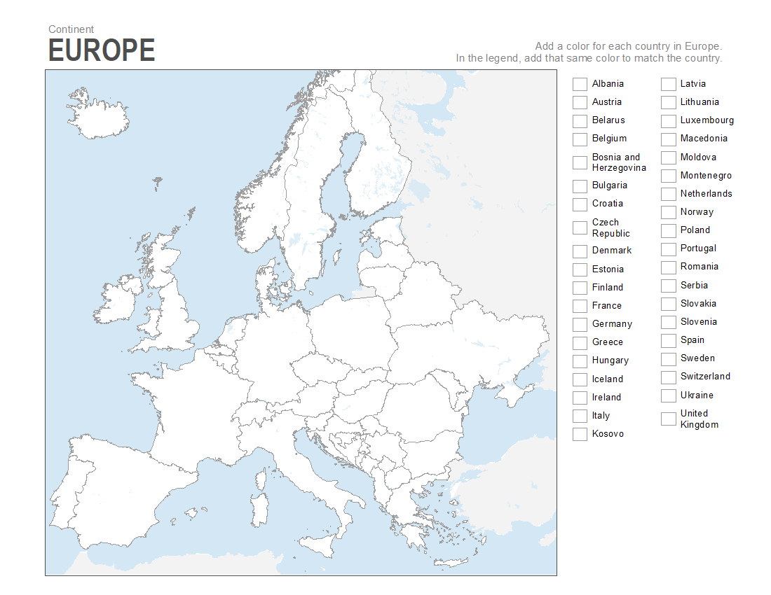Free Printable Europe Map Easy Download Use Printables For Everyone