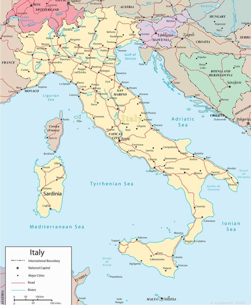printable map of italy free