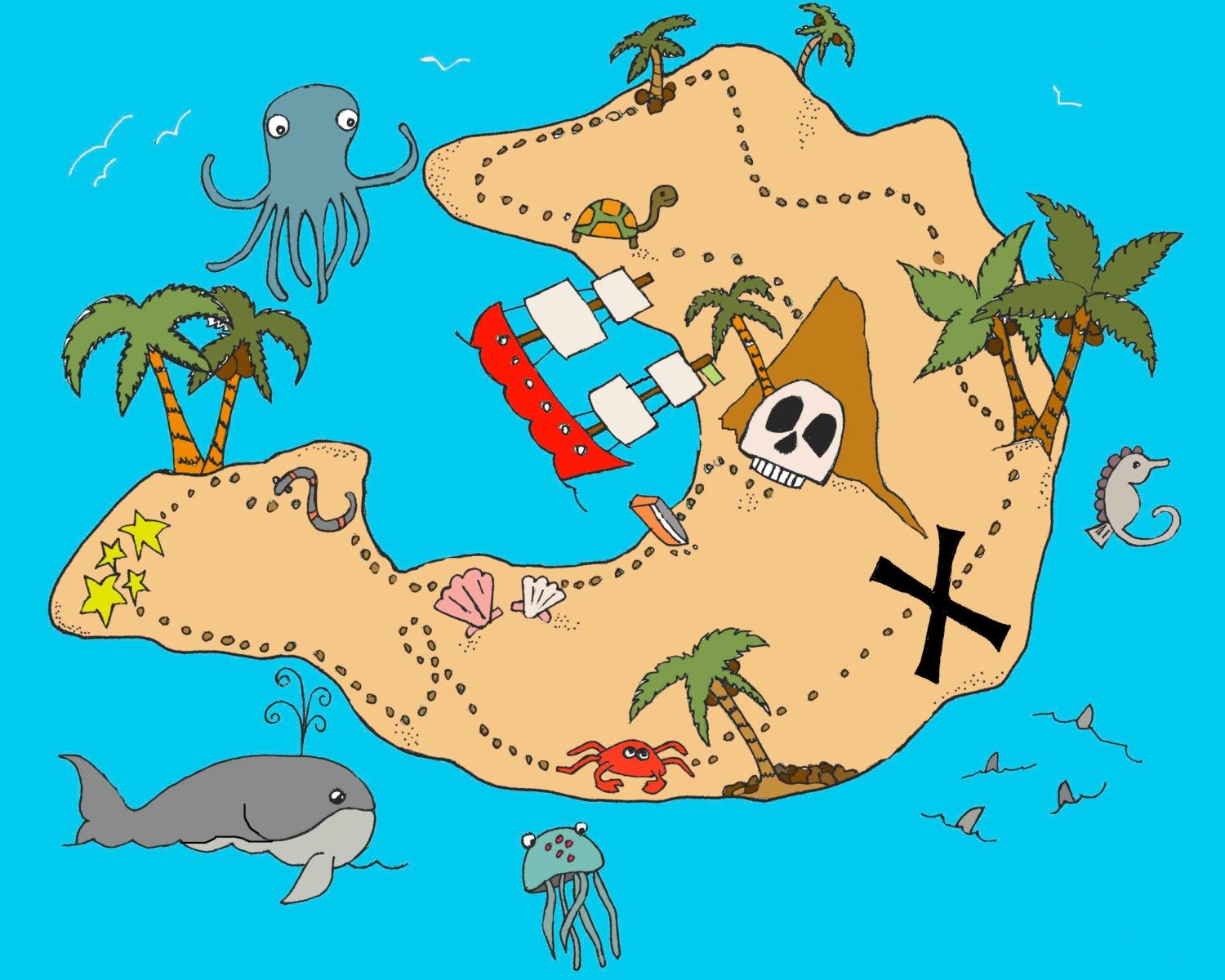 free printable pirate treasure map