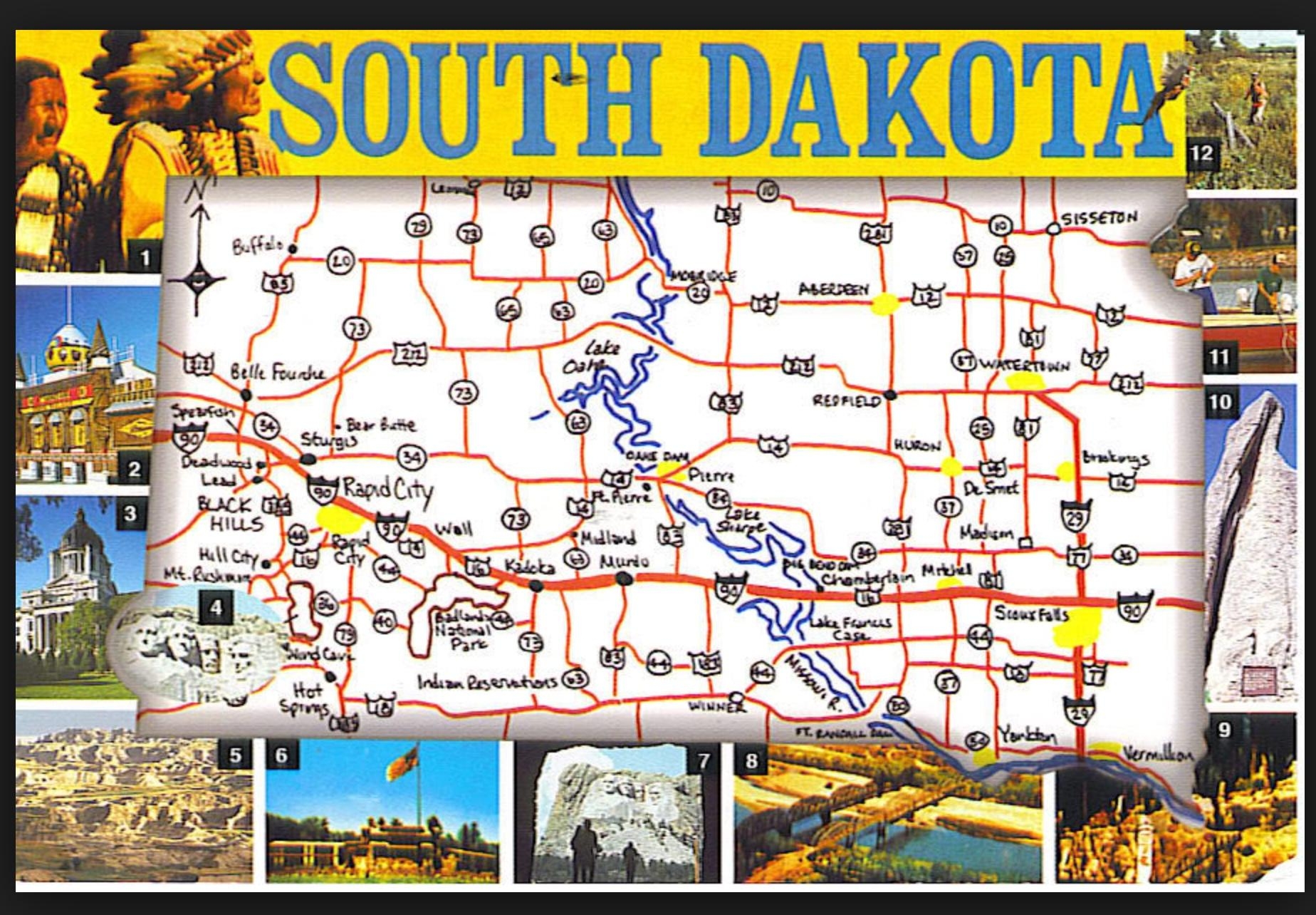 Free Printable South Dakota Map Easy Download Printables For Everyone