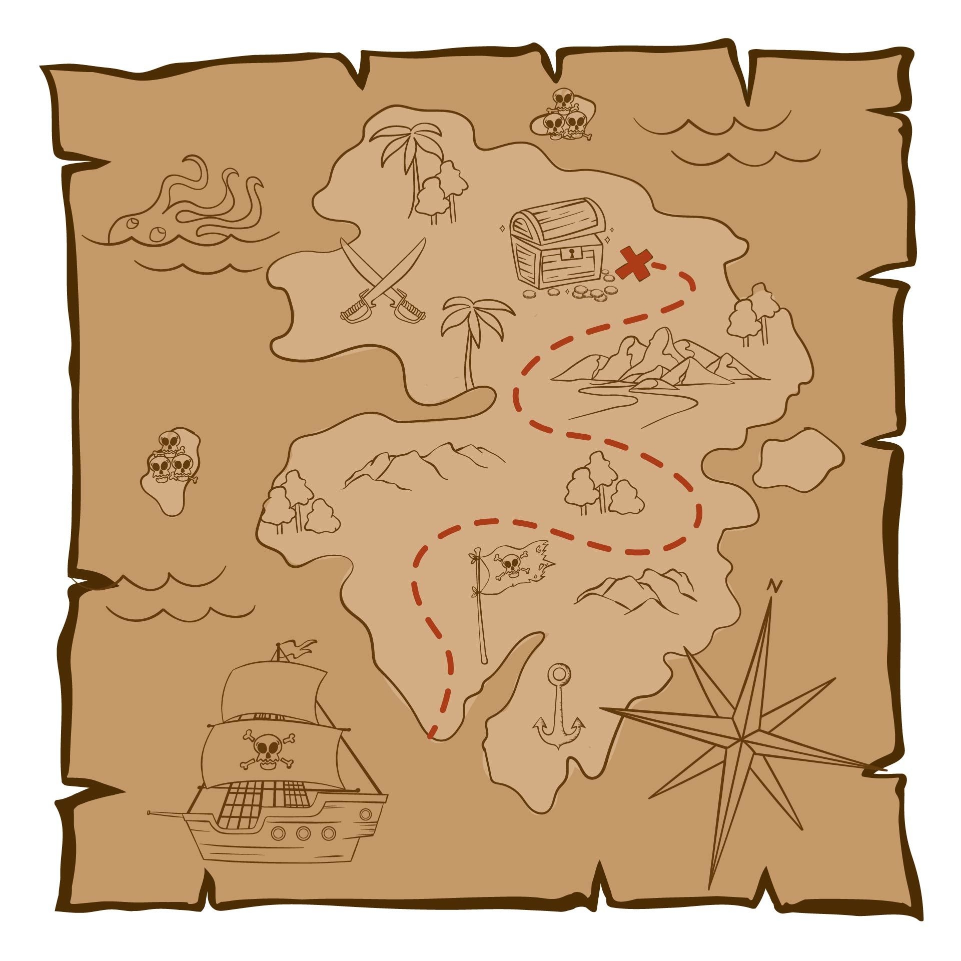 printable treasure maps pirates