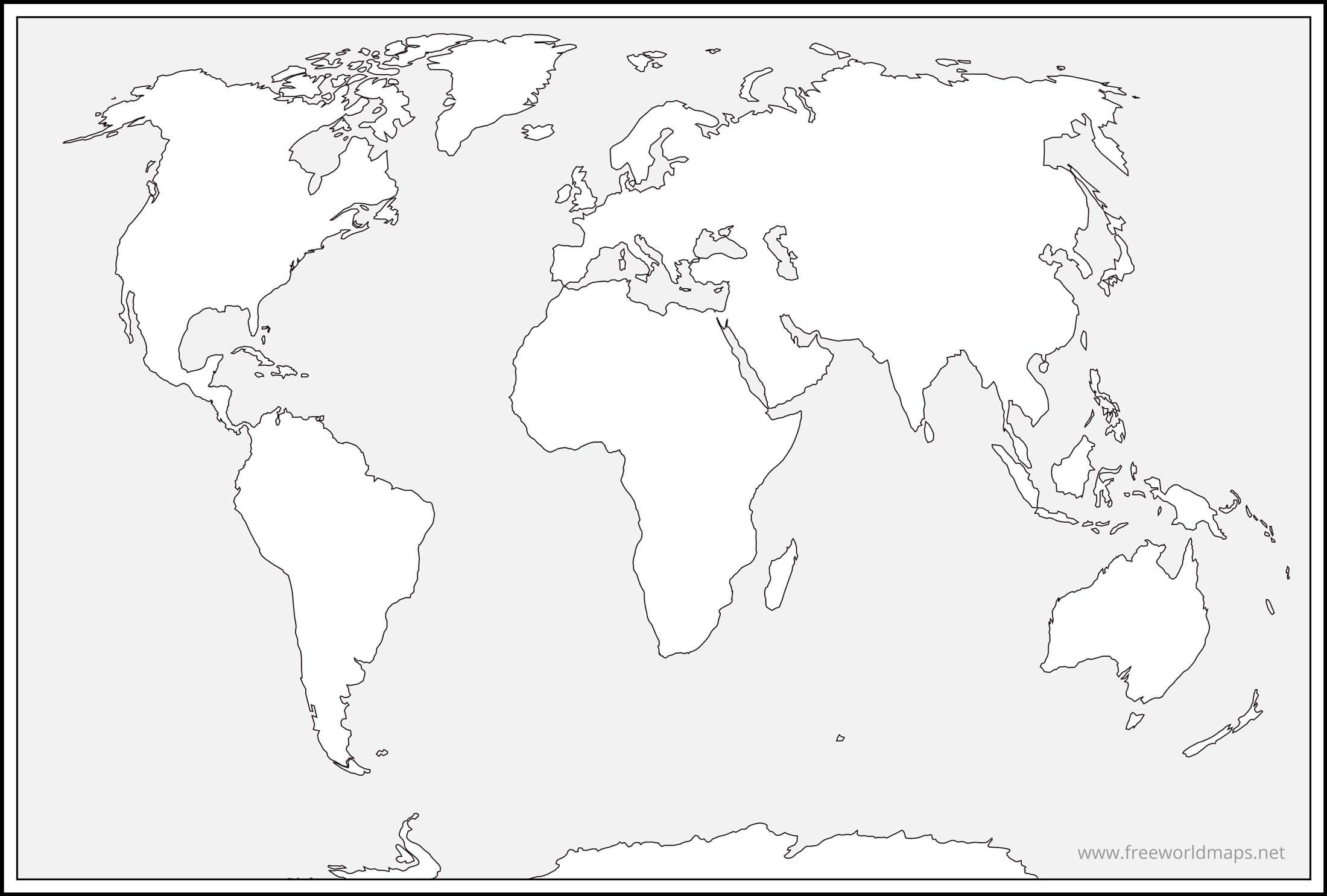 Printable World Map Net