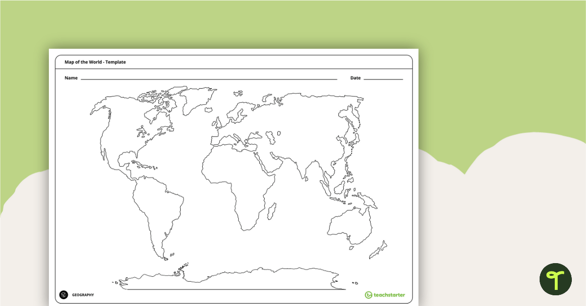 Free Printable World Maps Worksheets Library