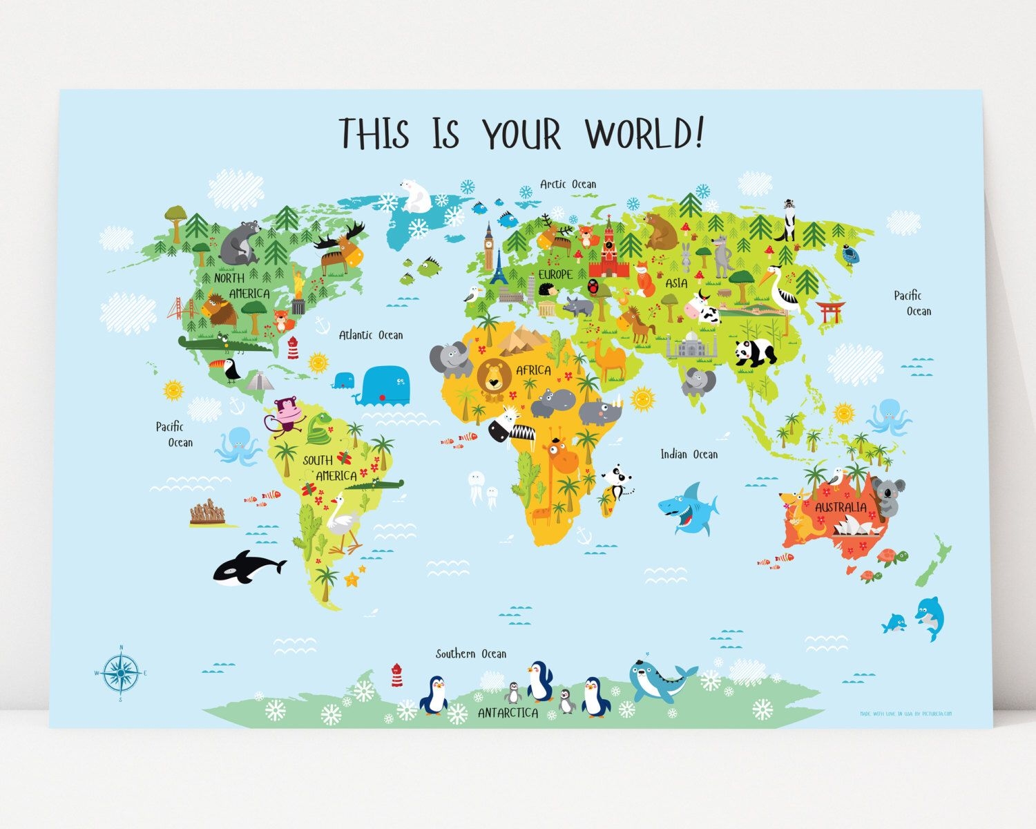printable childrens world map printable childrens world map