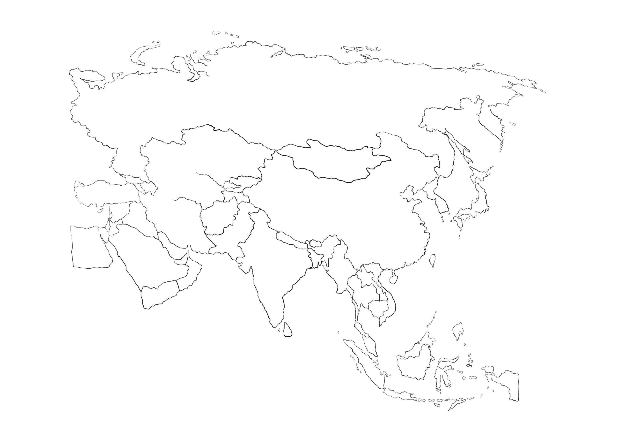 Get Your Free Printable Blank Asia Map PDF Printables For Everyone