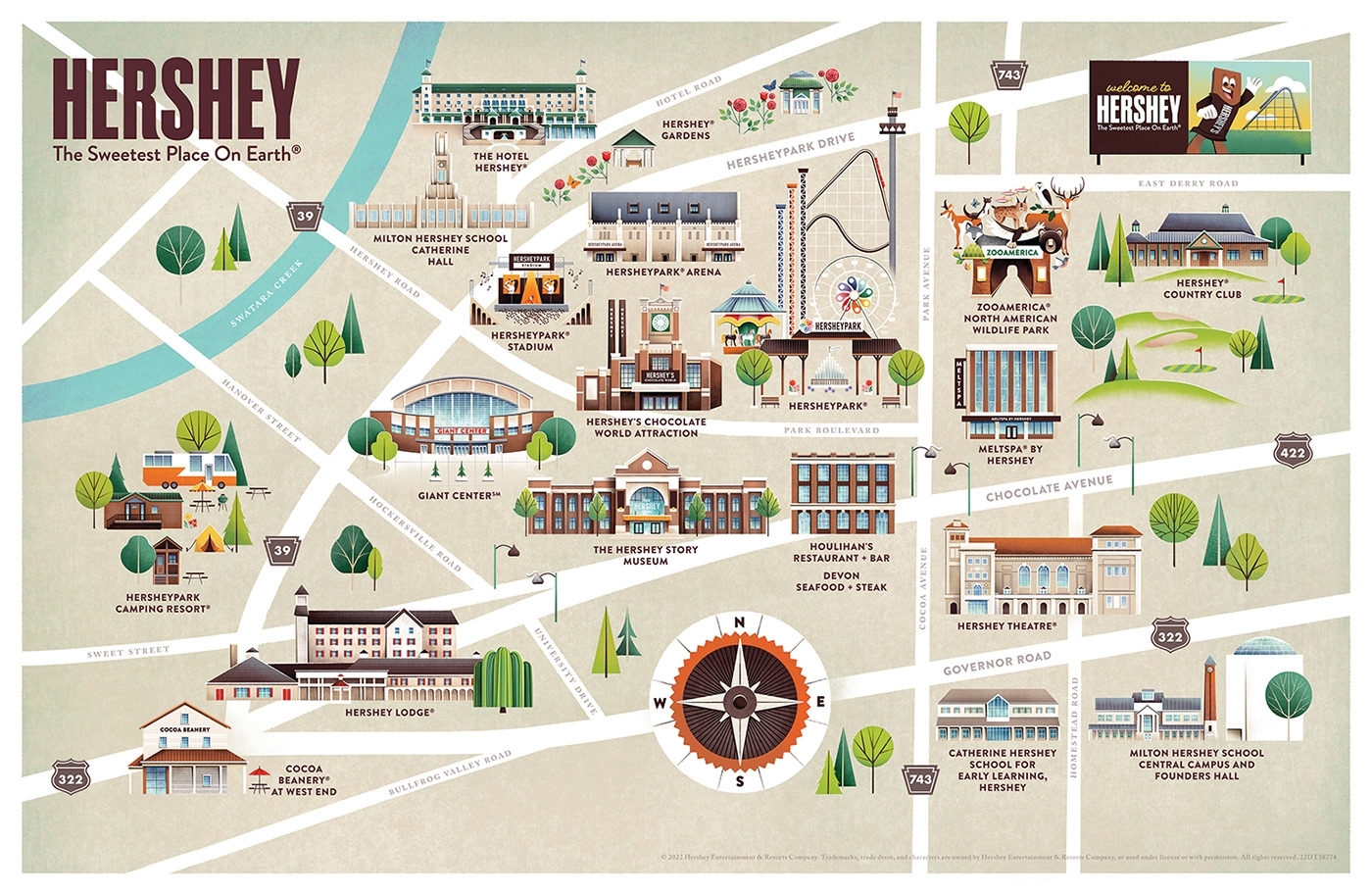 Hershey Park Printable Map Free Printable Map