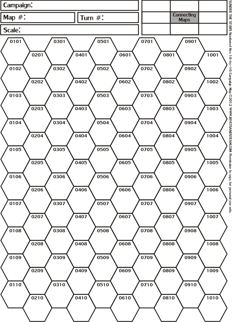 printable hex map