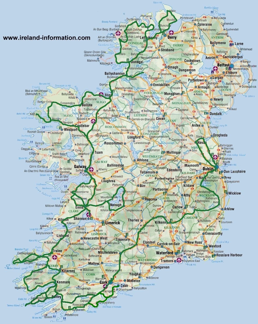 Ireland Map Printable
