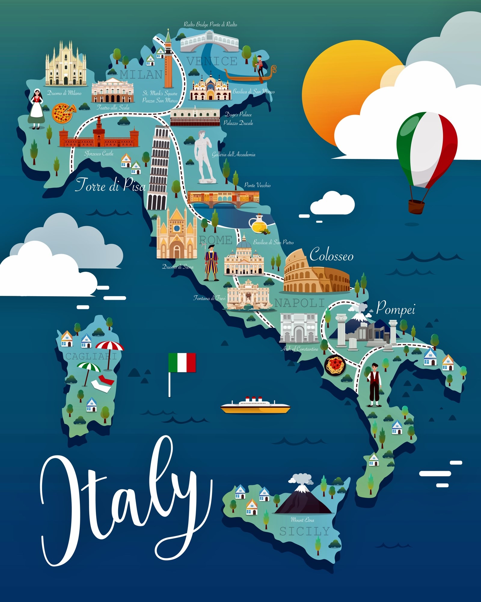 Italy Tourist Map Printable Italy Tourist Map Printable