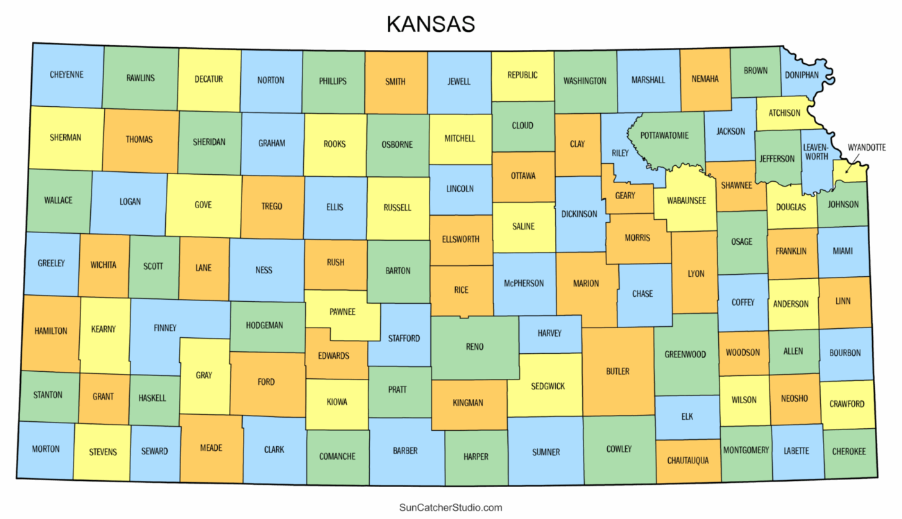 Kansas County Map Printable Free Printable Maps