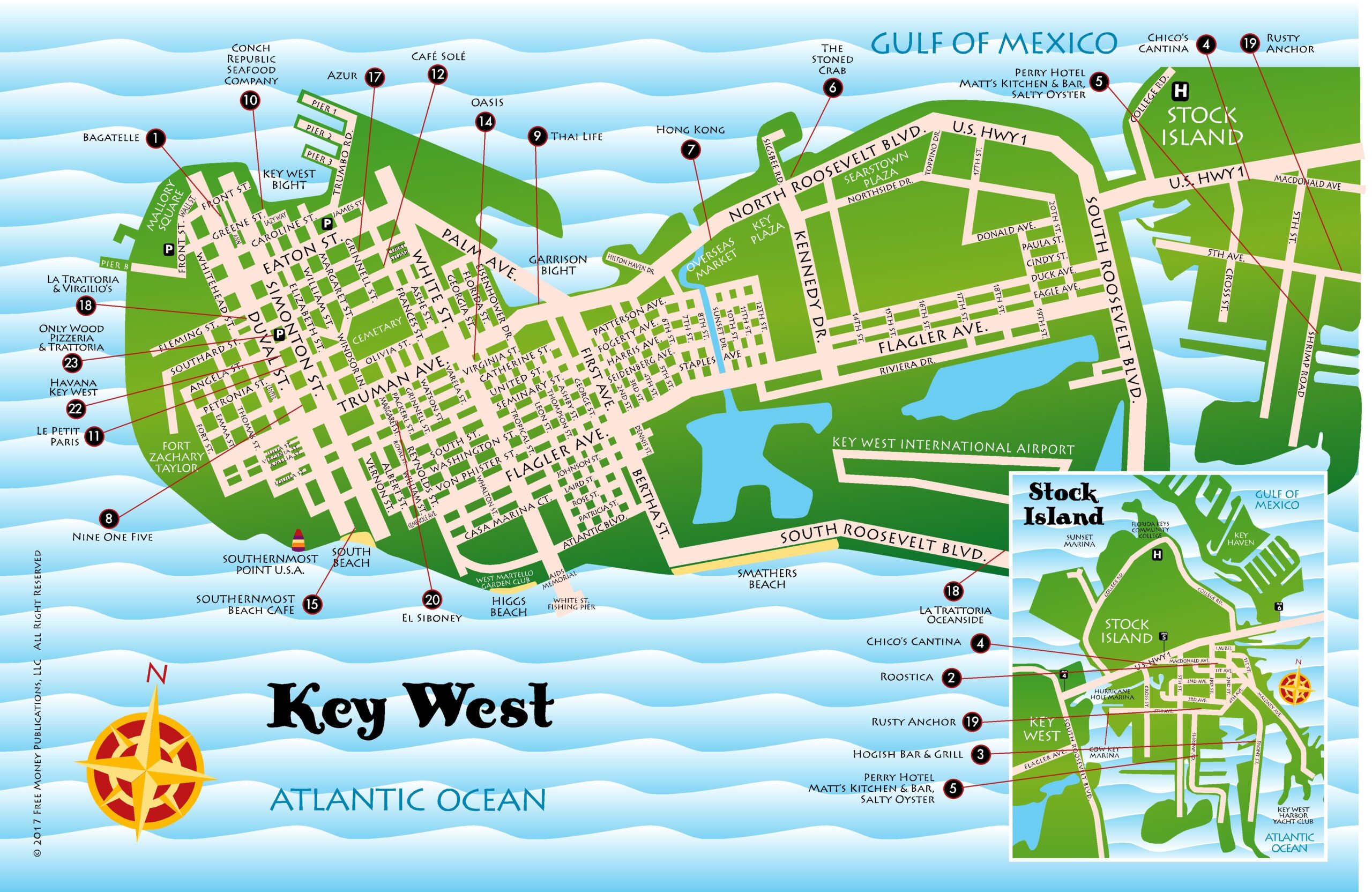 Key West Printable Map