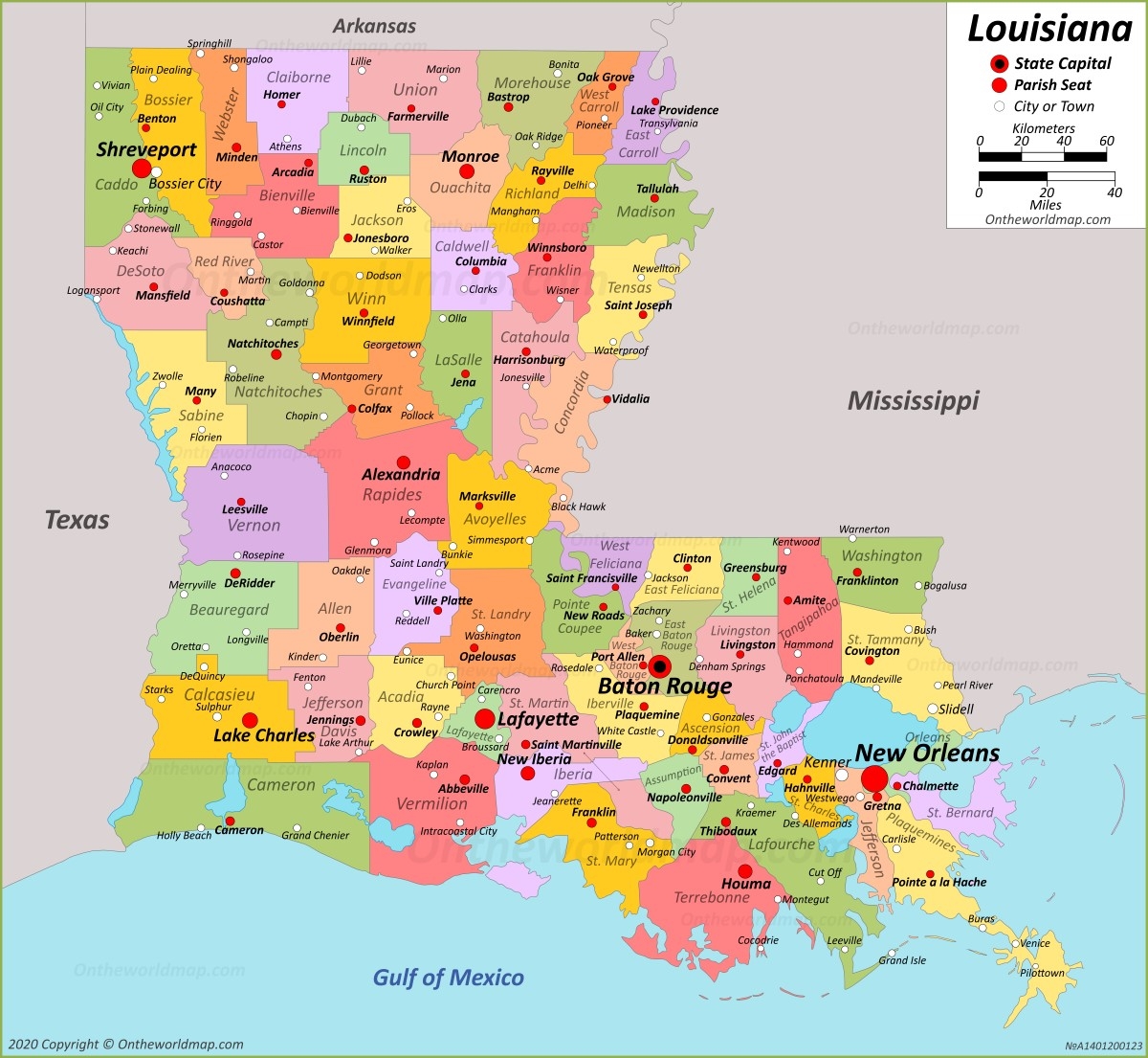 Louisiana Map Printable Louisiana Map Printable