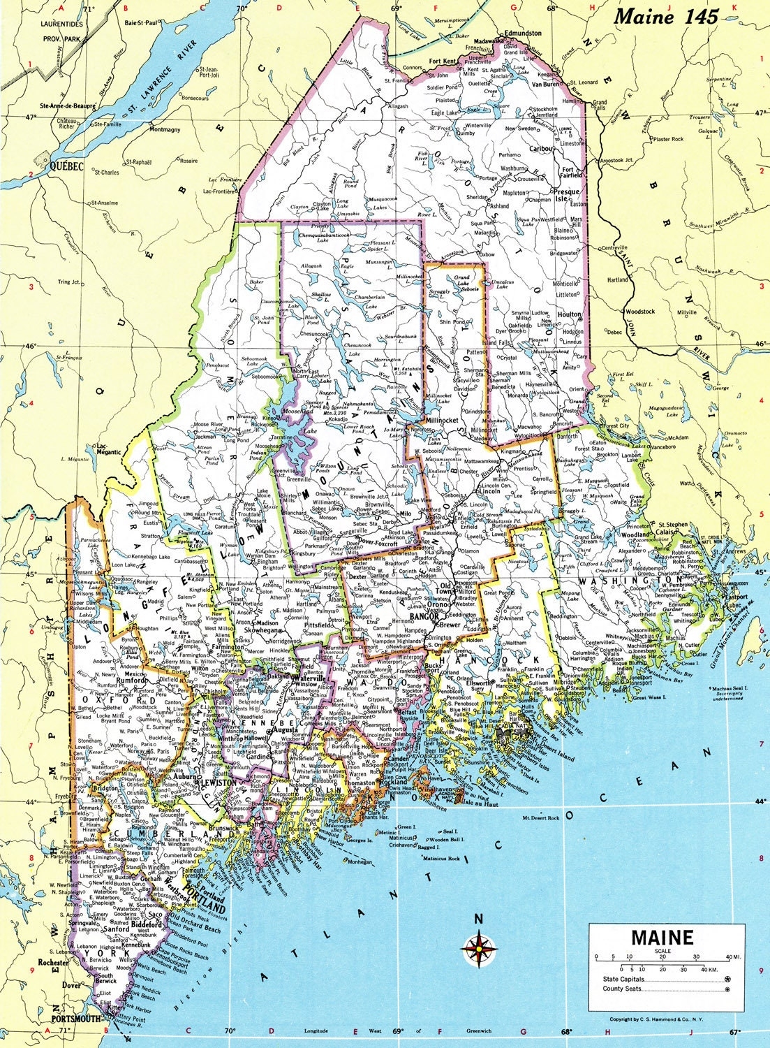 maine map printable