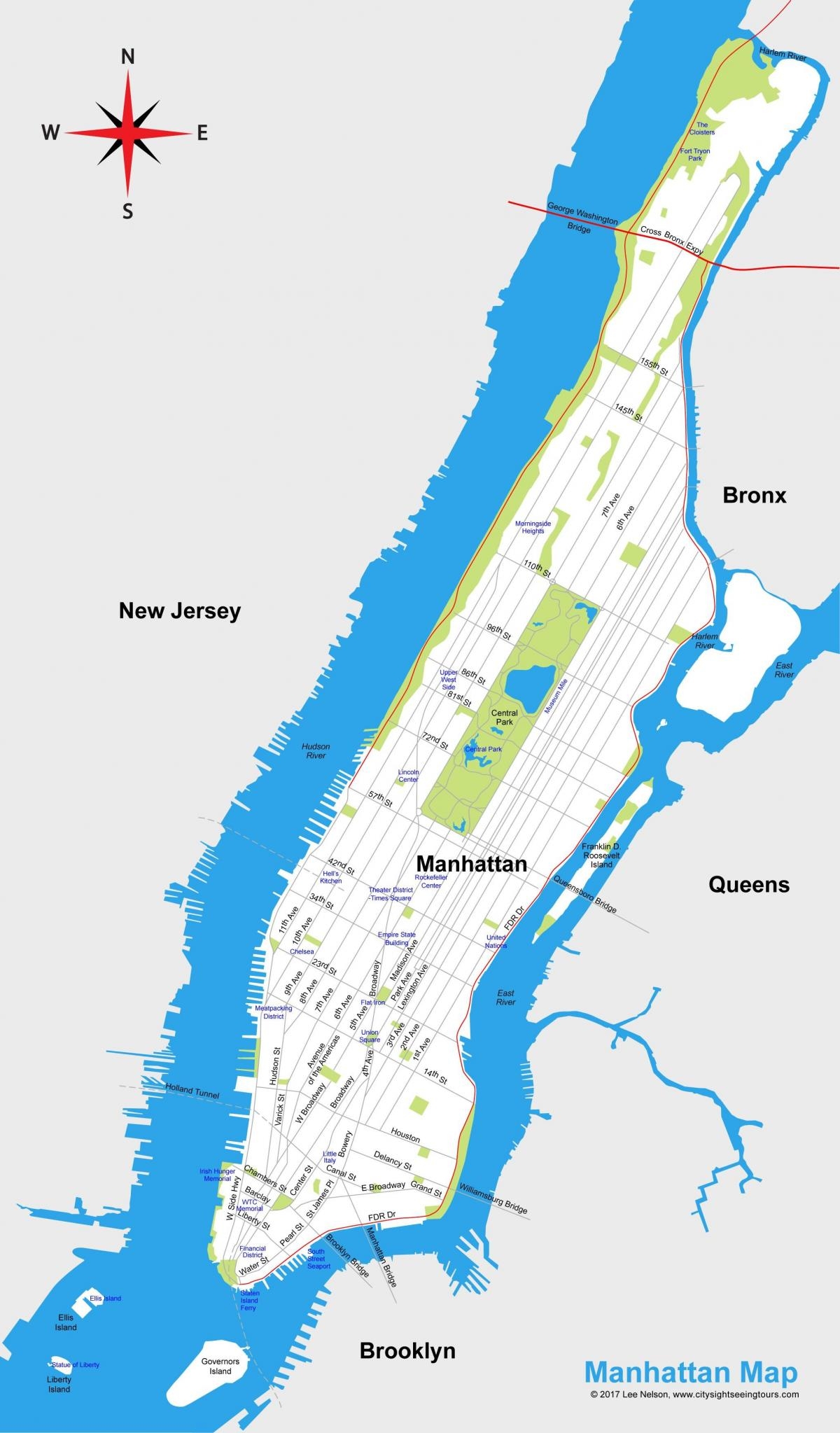 Manhattan Map Printable Manhattan Map Printable
