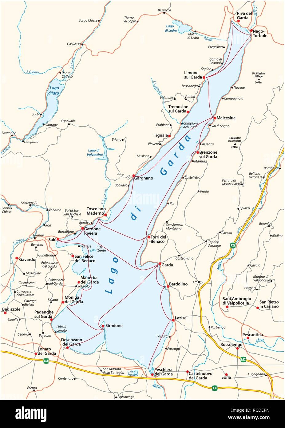 Printable Map Of Lake Garda Printable Map Of Lake Garda